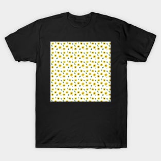 Loose Sunflower Pattern with a white background T-Shirt